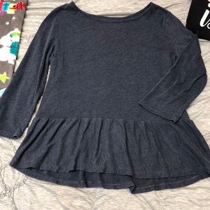 Sonoma Navy Blue Peplum Top